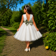 Vestitino sartoriale organza e fiocco mikado