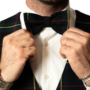 Gilet in tartan scozzese classico con papillon adulto