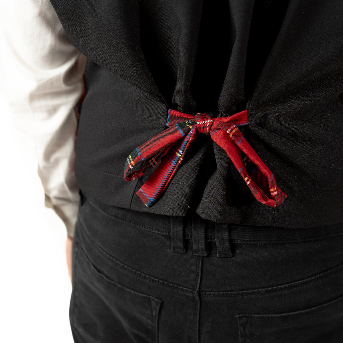 Gilet in tartan scozzese classico con papillon adulto