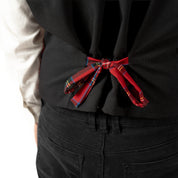 Gilet in tartan scozzese classico con papillon adulto