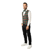 Gilet in tartan scozzese classico con papillon adulto